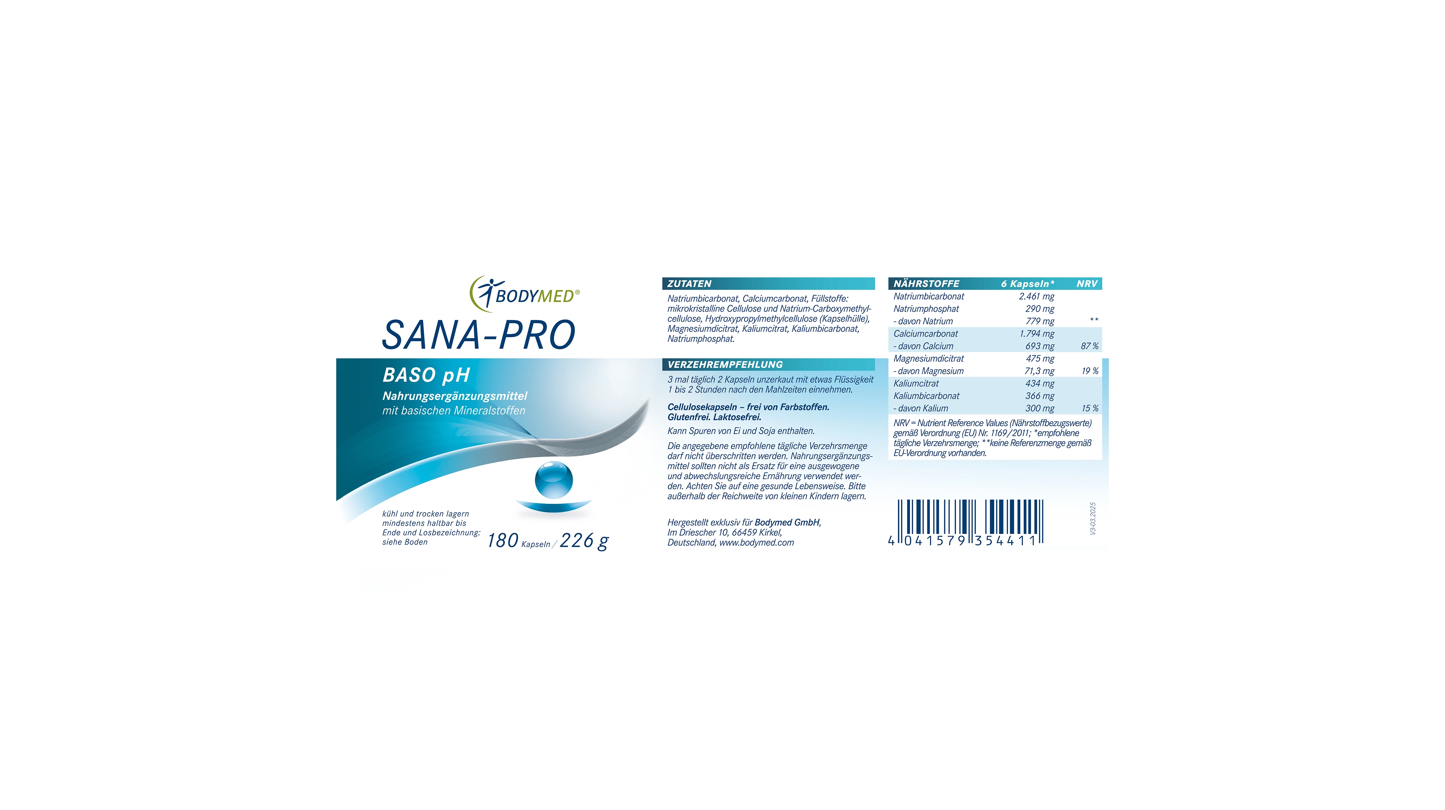 Sana-Pro Baso pH 180 Kapseln