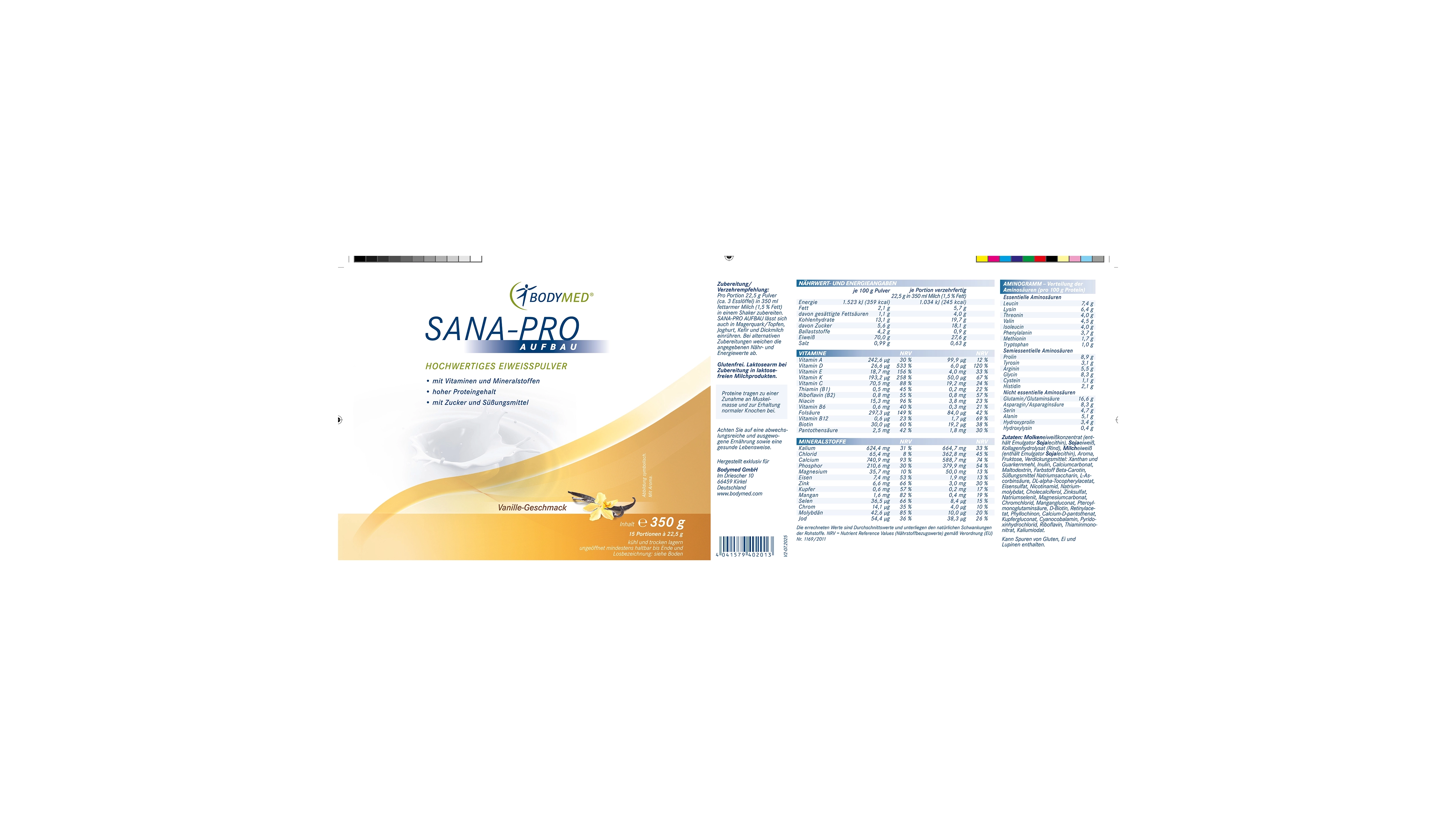 Sana-Pro Aufbau Vanille