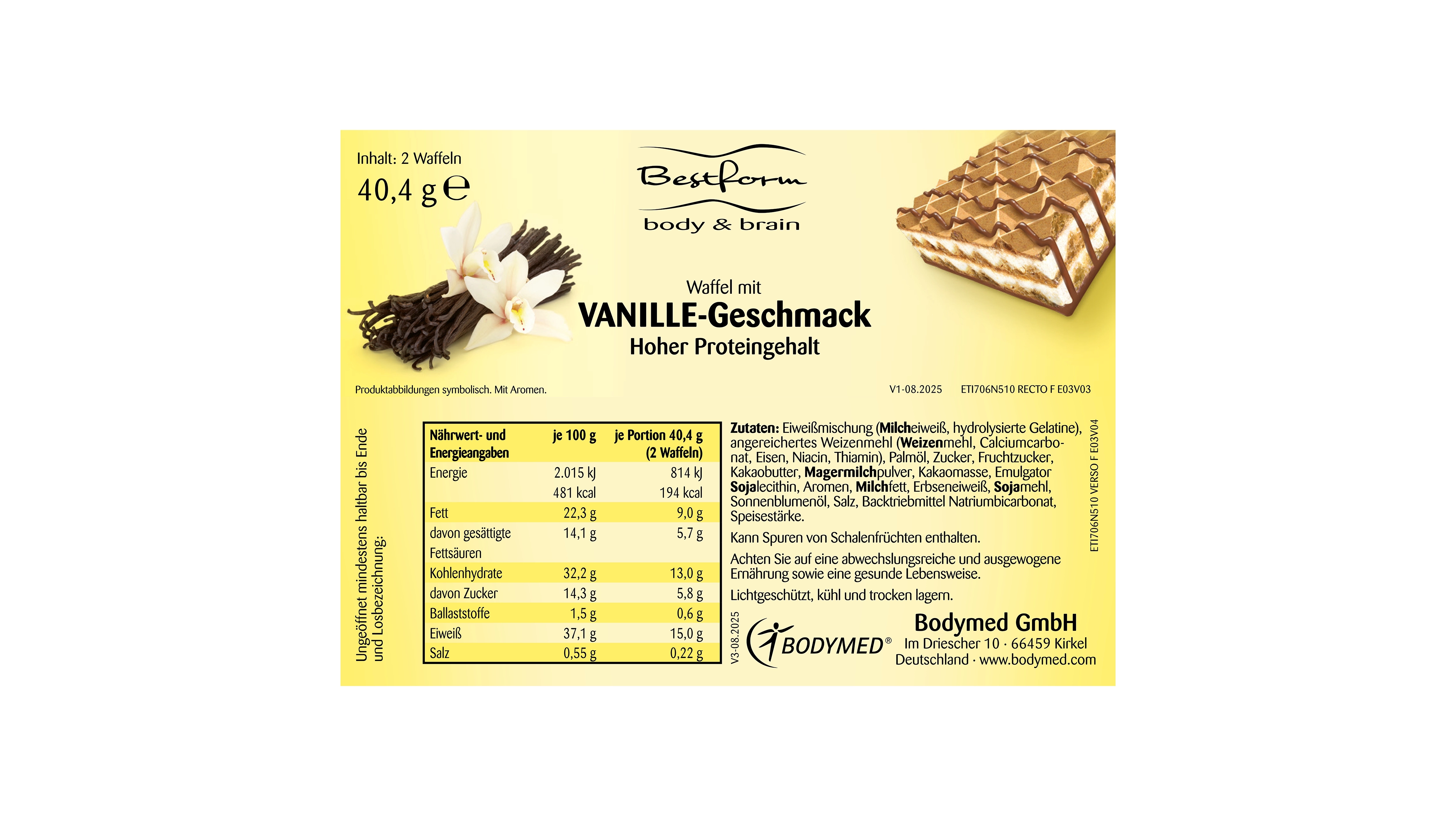 Sana-Pro Bestform Waffel Vanille