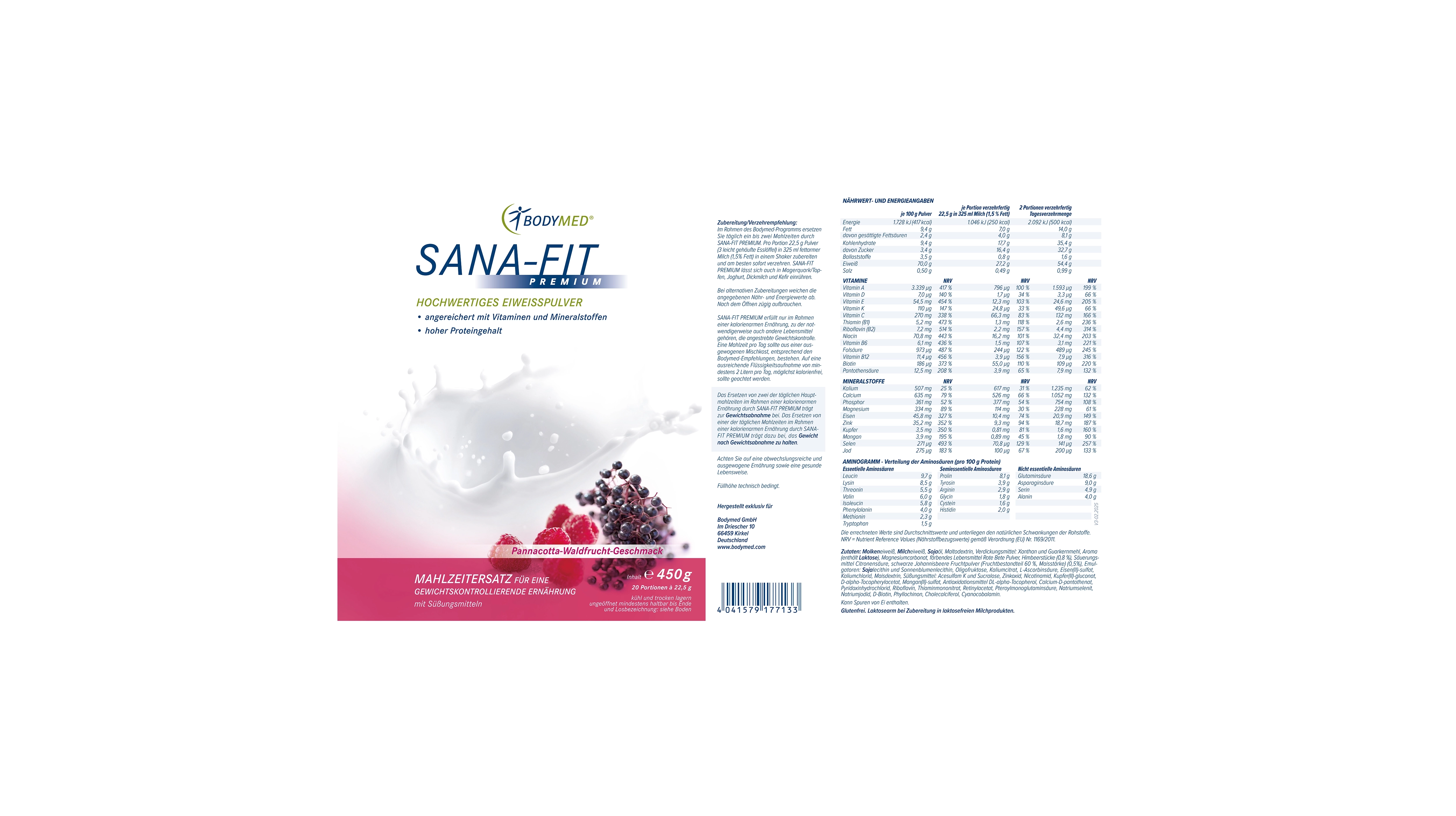 Sana-Fit Pannacotta-Waldfrucht