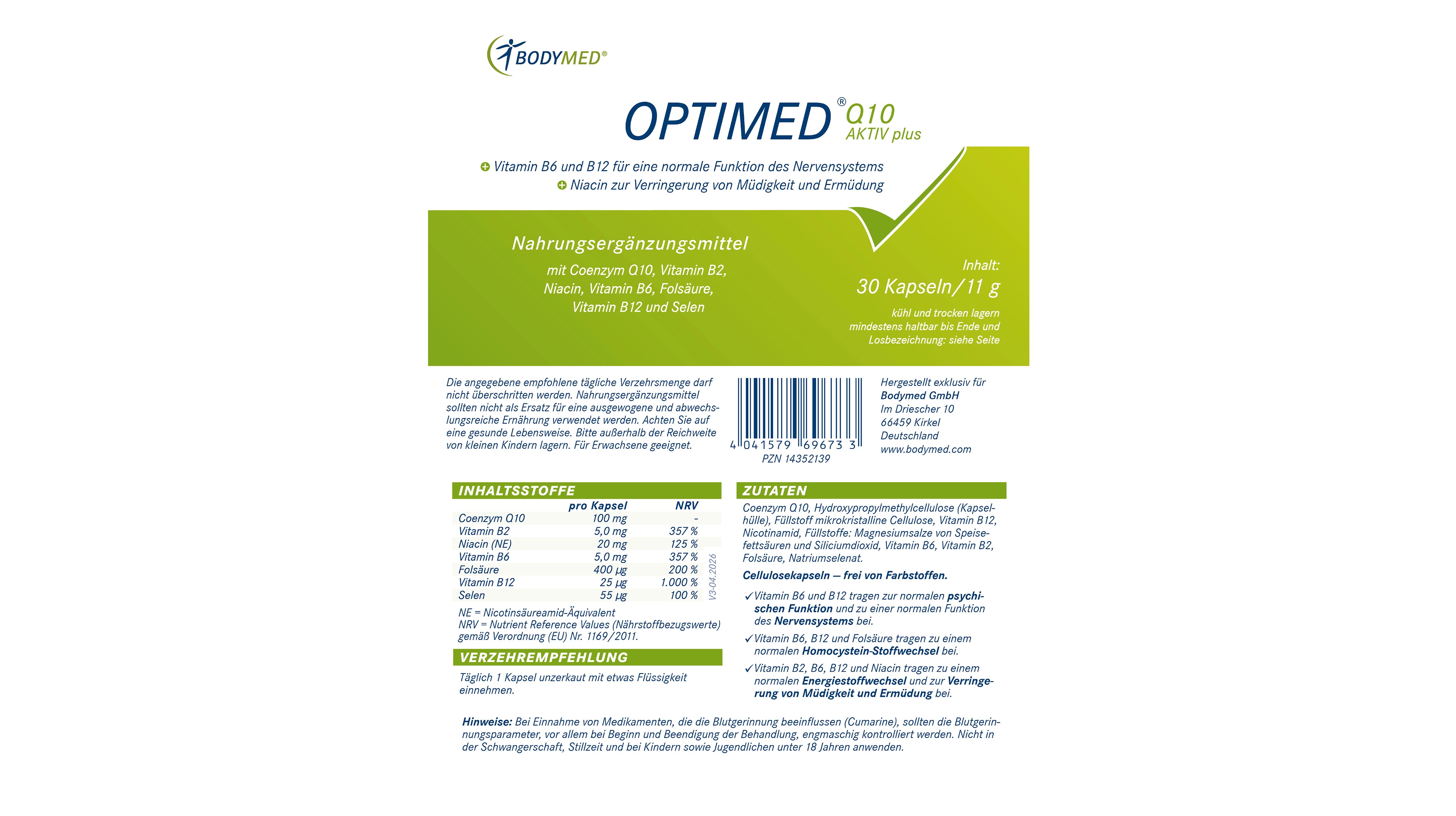 Sana-Pro Optimed® Q10 AKTIV plus