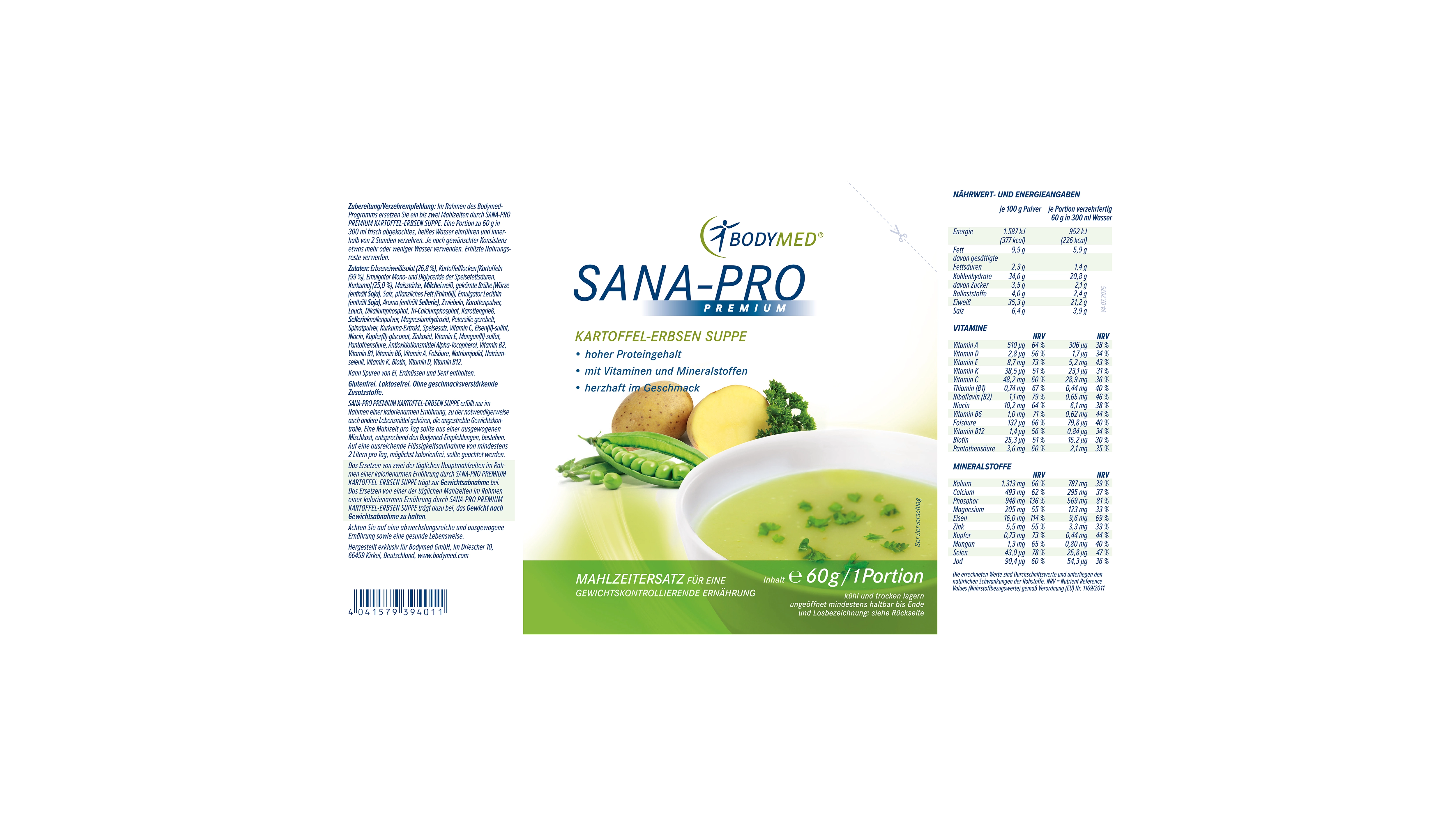 Sana-Pro Suppe Kartoffel-Erbse