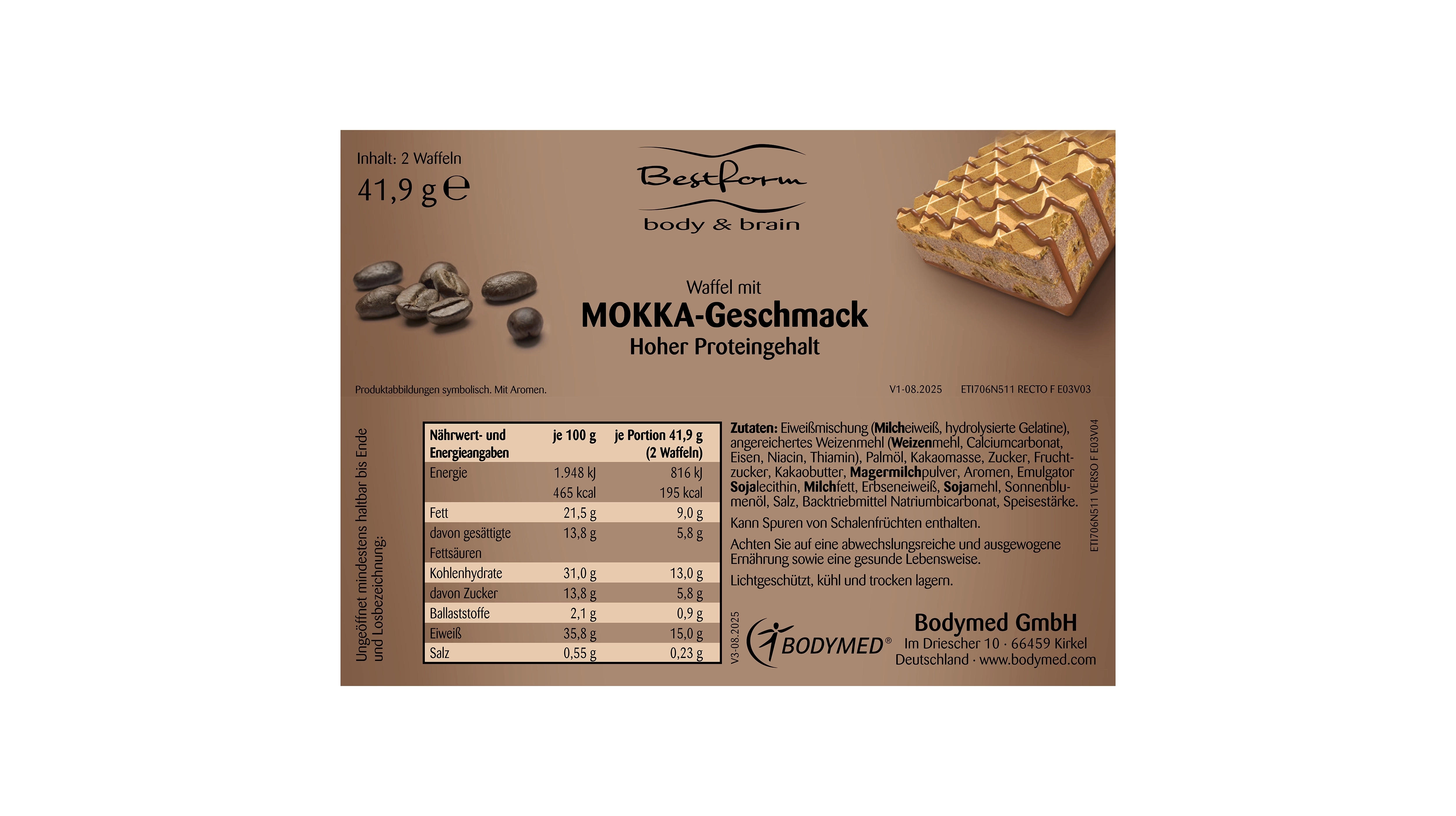 Sana-Pro Bestform Waffel Mokka