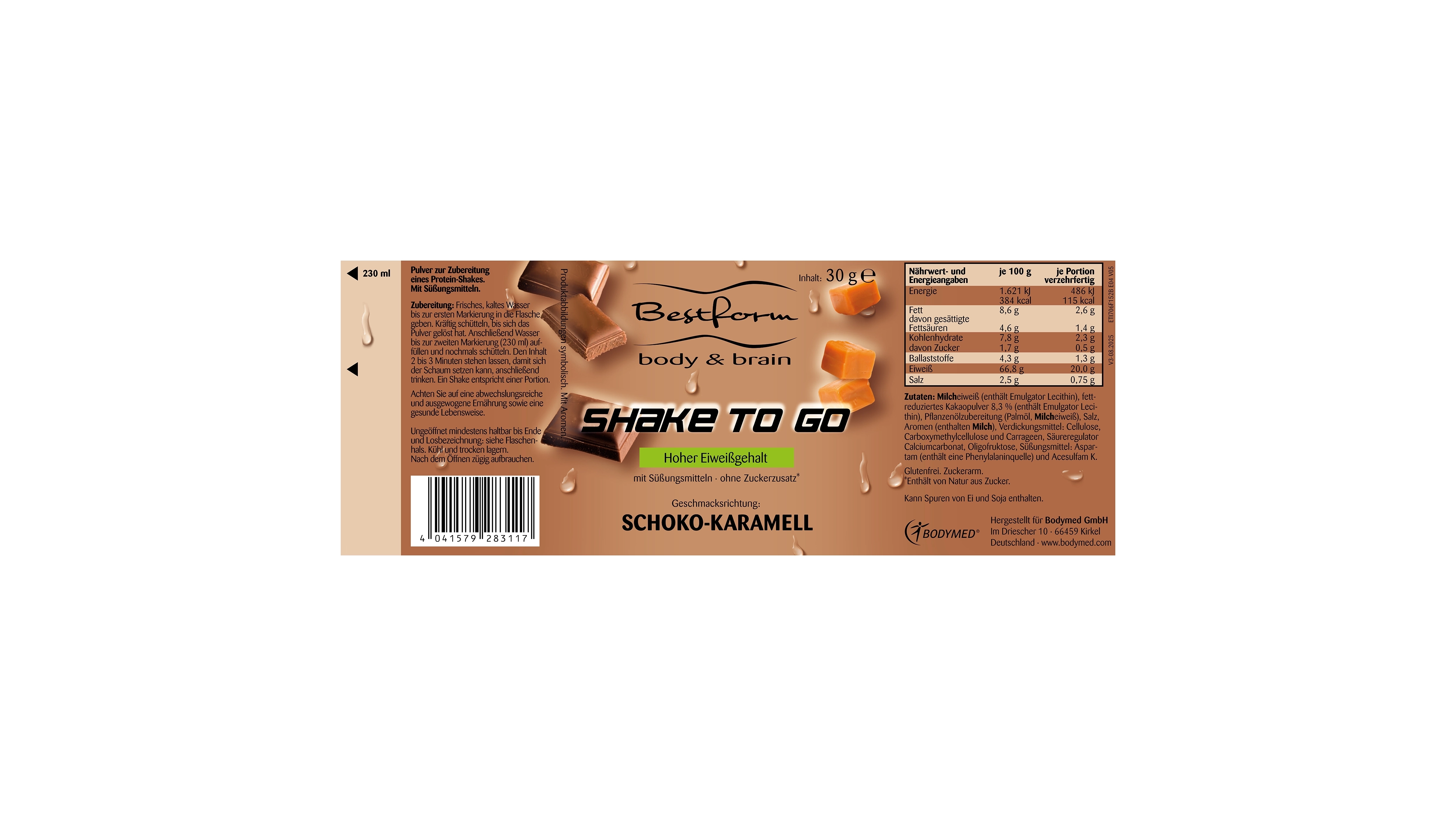 Sana-Pro Shake to go Schoko-Karamell