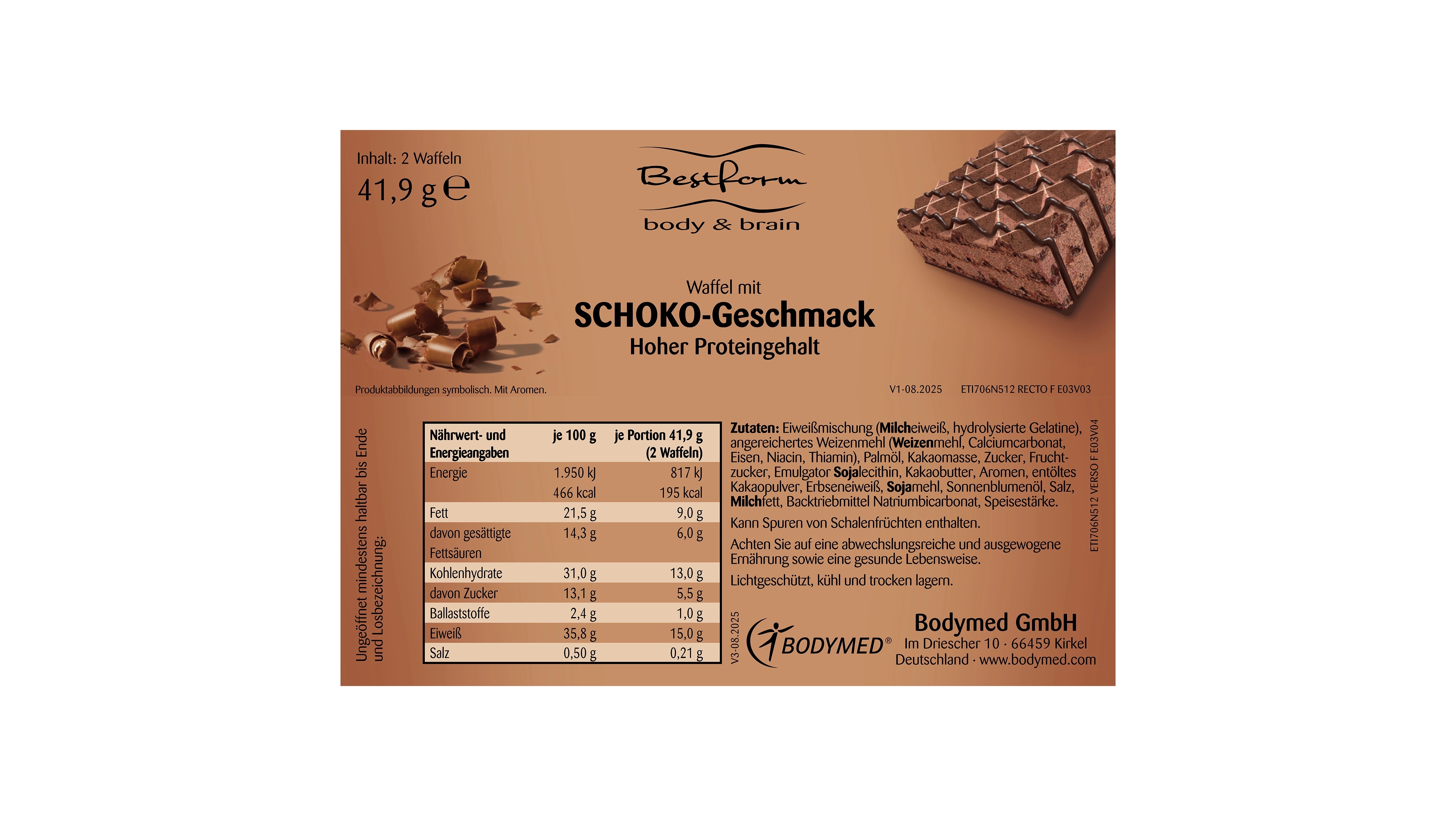 Sana-Pro Bestform Waffel Schoko