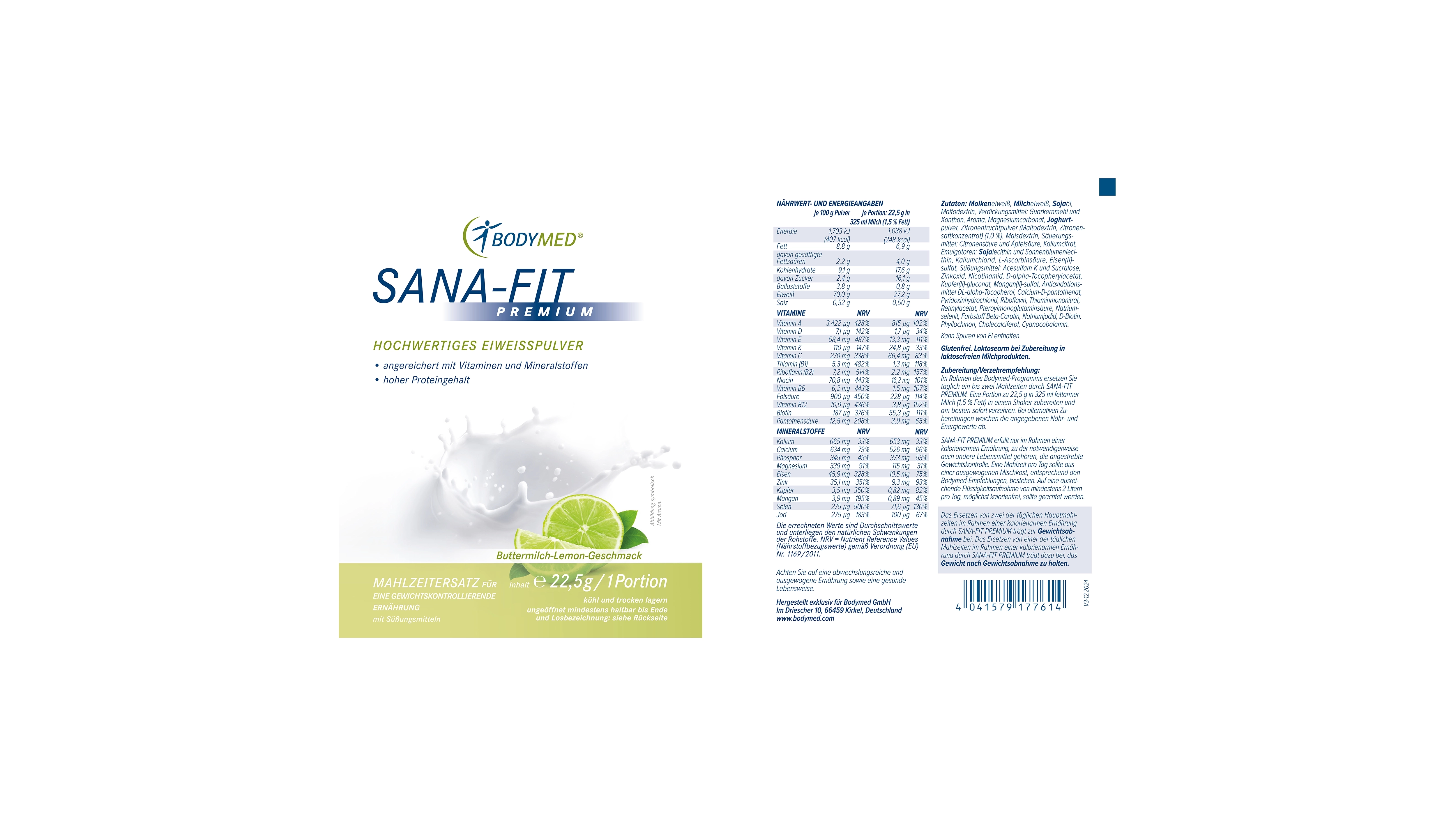 Sana-Fit Buttermilch-Lemon
