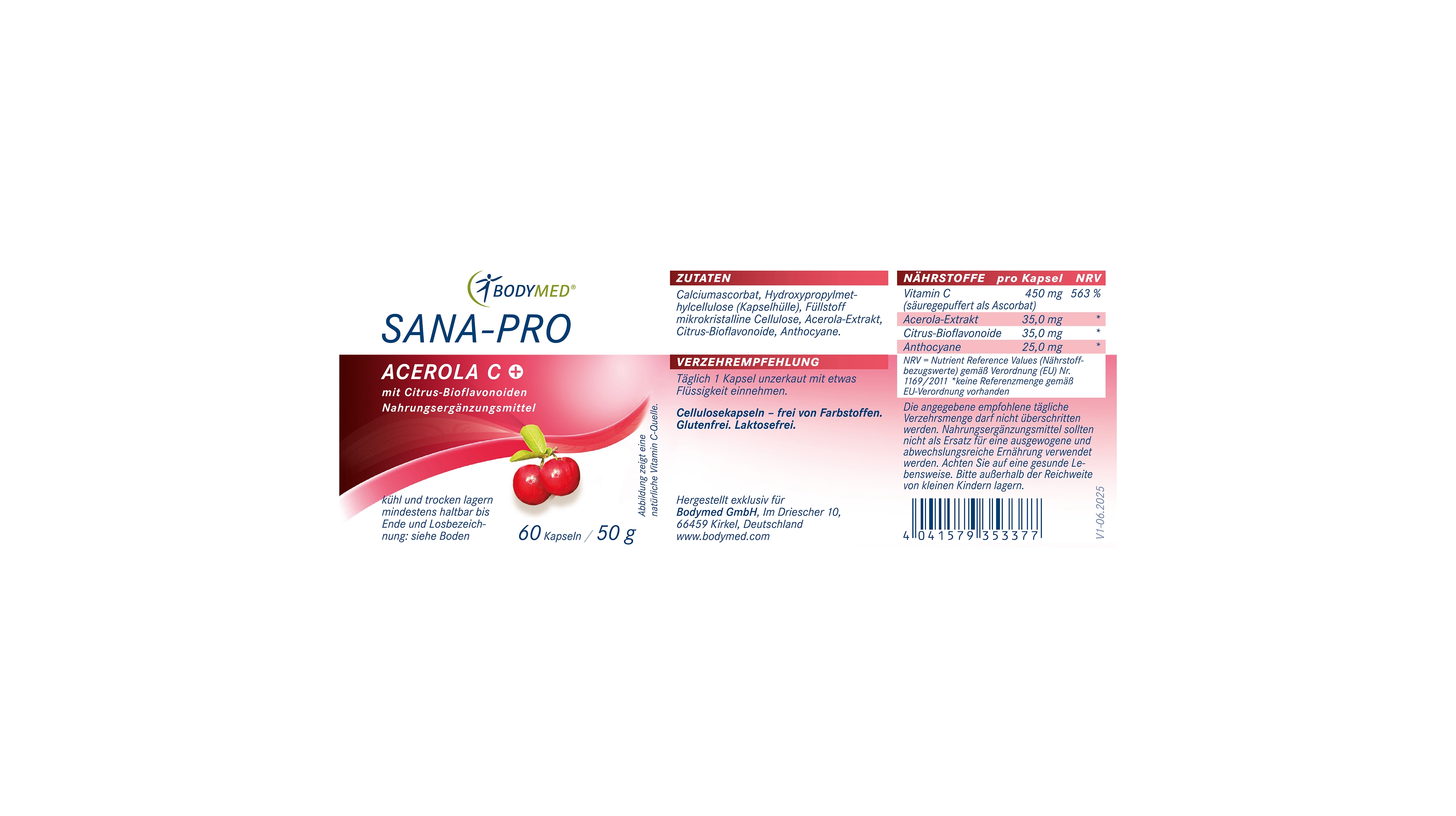 Sana-Pro Acerola C+ 60 Kapseln