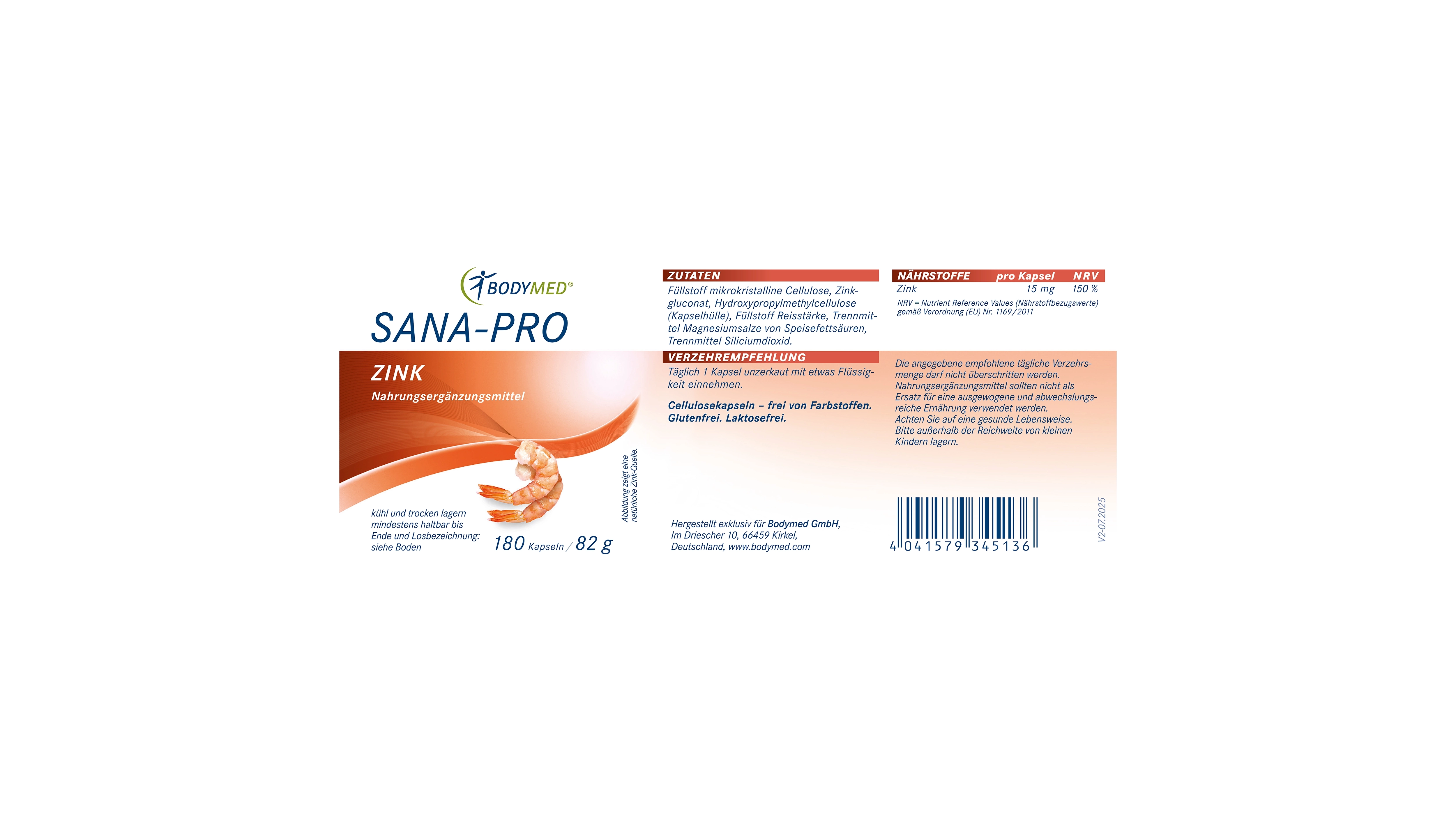 Sana-Pro Zink 180 Kapseln