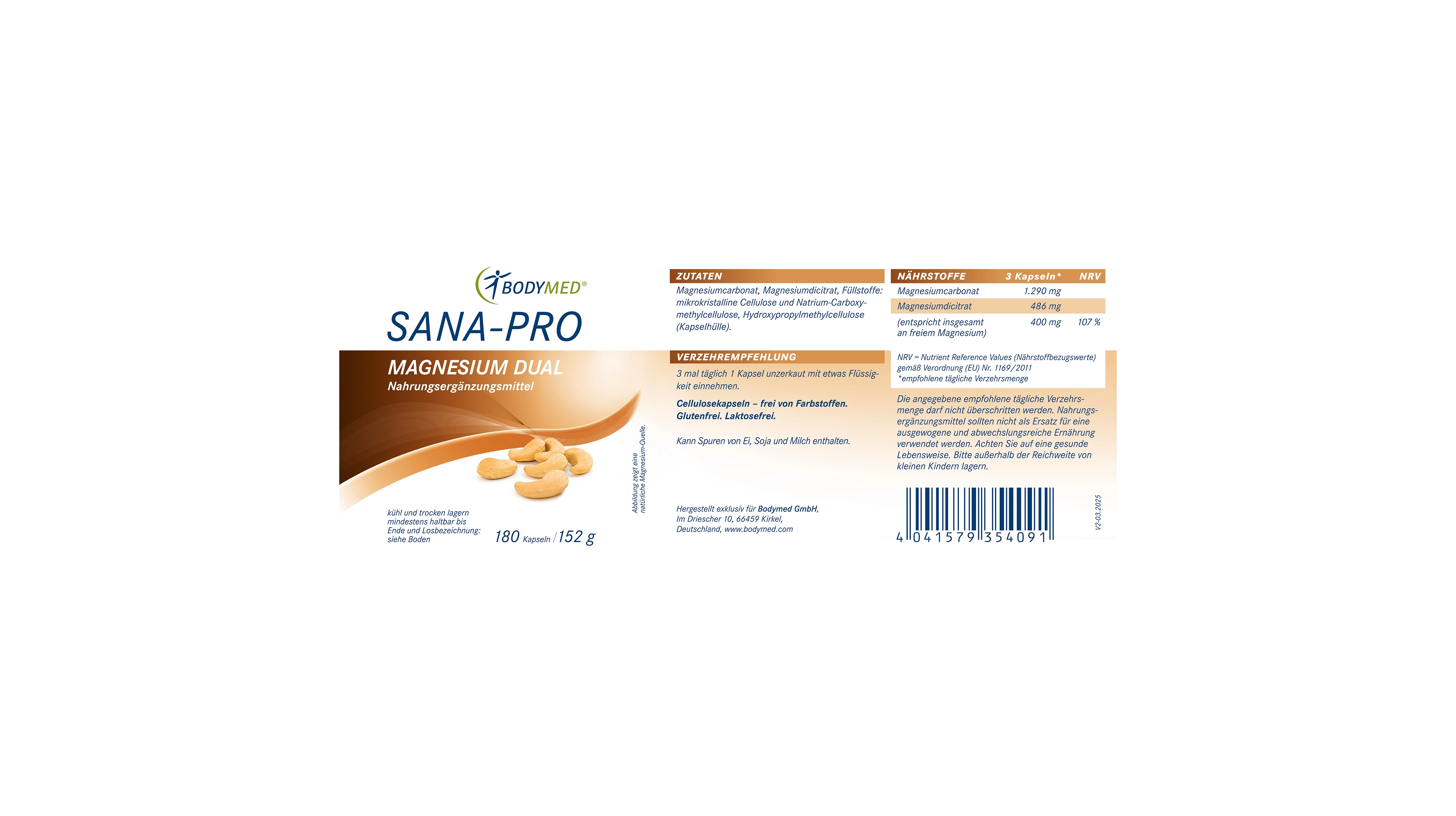 Sana-Pro Magnesium Dual 180 Kapseln