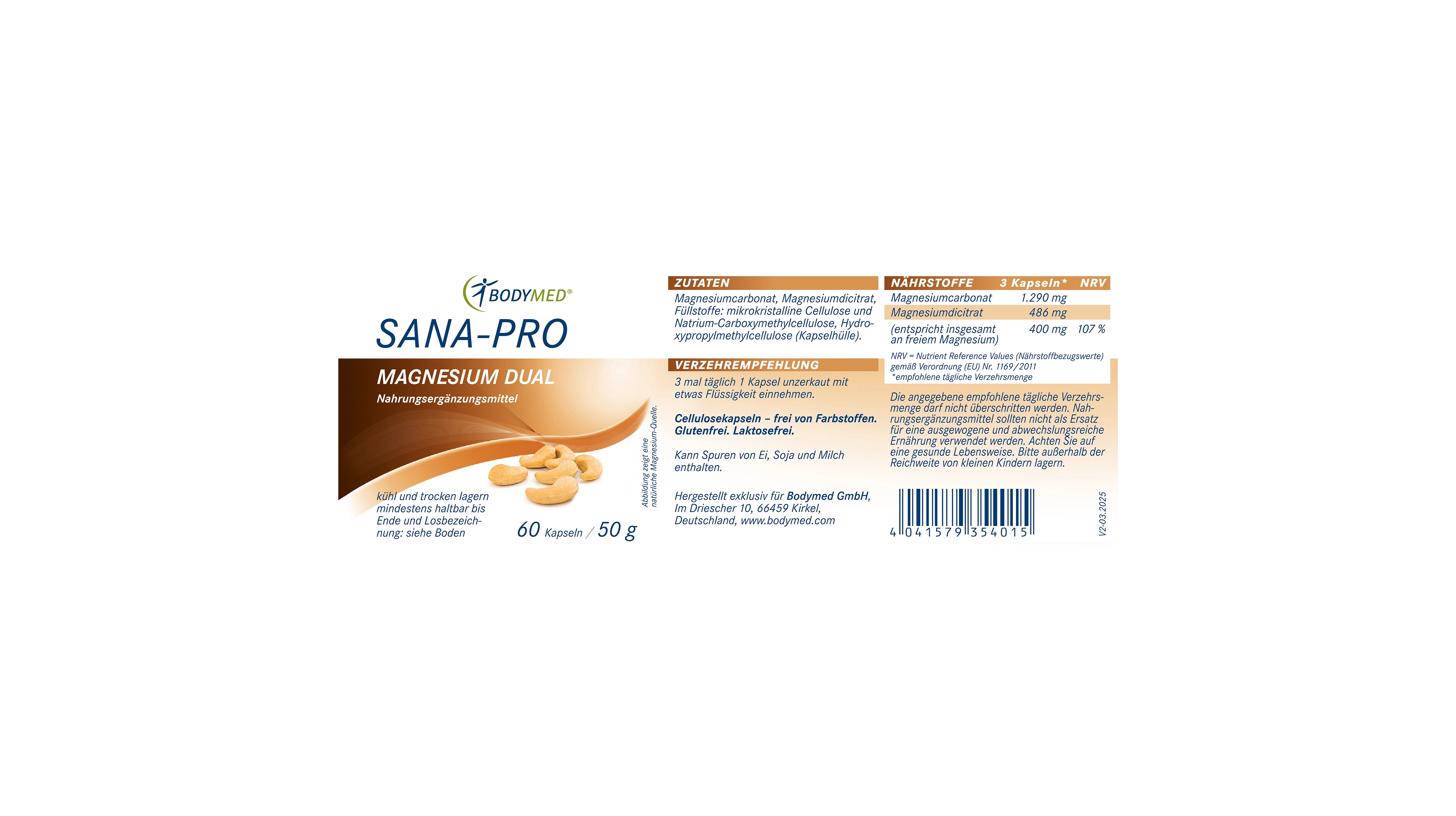 Sana-Pro Magnesium Dual 60 Kapseln
