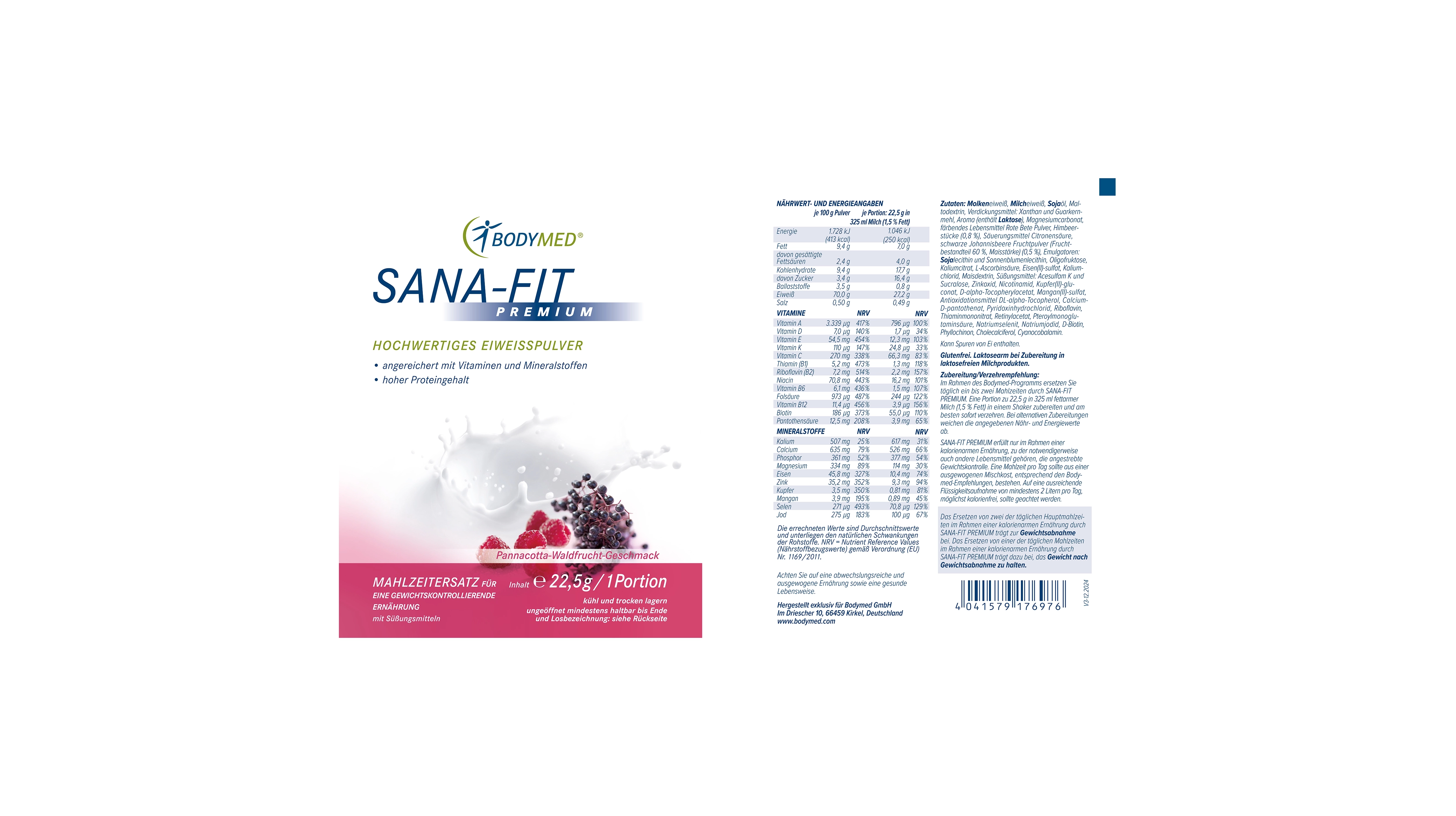 Sana-Fit Pannacotta-Waldfrucht